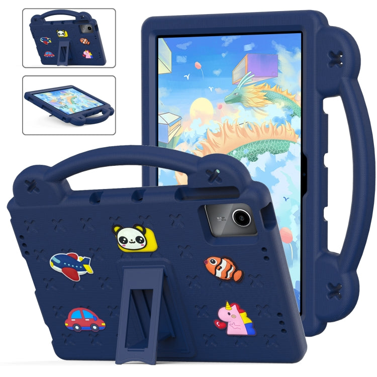 For Lenovo P11 Plus J607F / Xiaoxin Pad 11 Handle Kickstand Children EVA Shockproof Tablet Case(Navy Blue) - Lenovo by buy2fix | Online Shopping UK | buy2fix