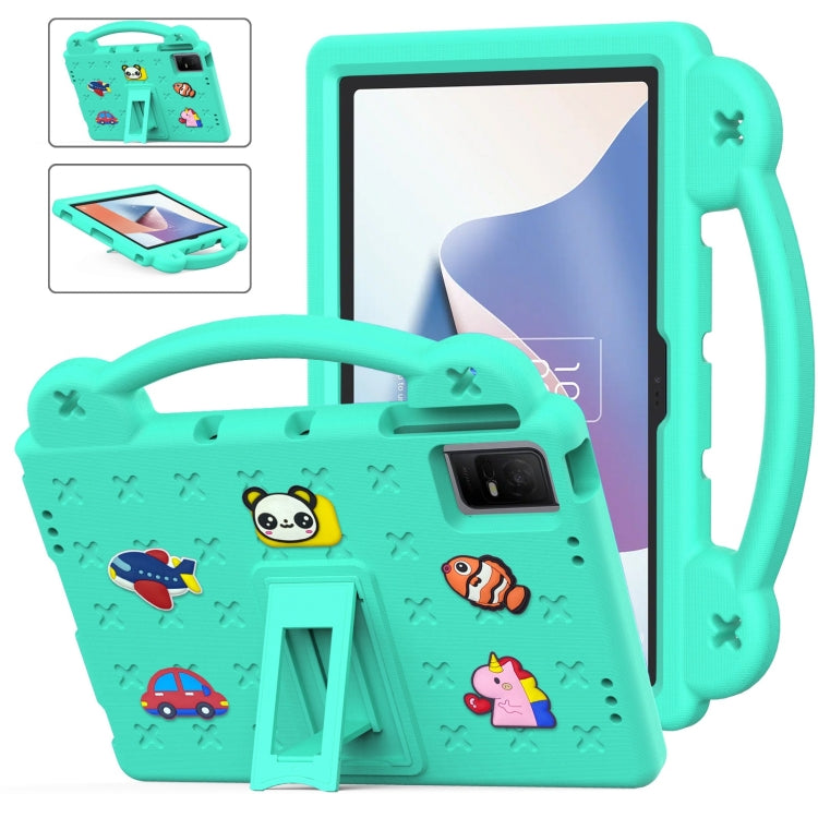 For TCL Nxt Pader 11 2023 Handle Kickstand Children EVA Shockproof Tablet Case(Mint Green) - Others by buy2fix | Online Shopping UK | buy2fix
