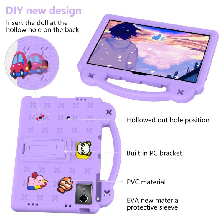 For TCL Nxt Pader 11 2023 Handle Kickstand Children EVA Shockproof Tablet Case(Light Purple) - Others by buy2fix | Online Shopping UK | buy2fix