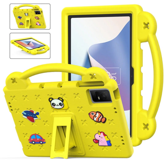 For TCL Nxt Pader 11 2023 Handle Kickstand Children EVA Shockproof Tablet Case(Yellow) - Others by buy2fix | Online Shopping UK | buy2fix