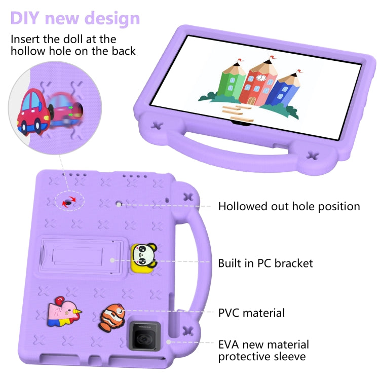 For TCL Tab 10 Gen2 10.36 2023 Handle Kickstand Children EVA Shockproof Tablet Case(Light Purple) - Others by buy2fix | Online Shopping UK | buy2fix