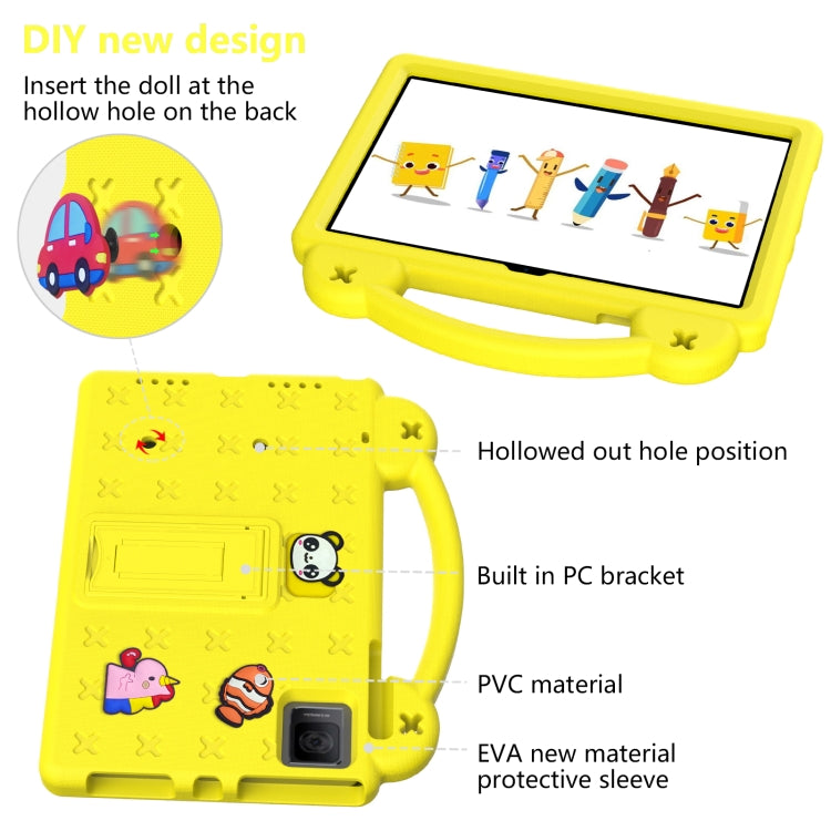 For TCL Tab 10 Gen2 10.36 2023 Handle Kickstand Children EVA Shockproof Tablet Case(Yellow) - Others by buy2fix | Online Shopping UK | buy2fix