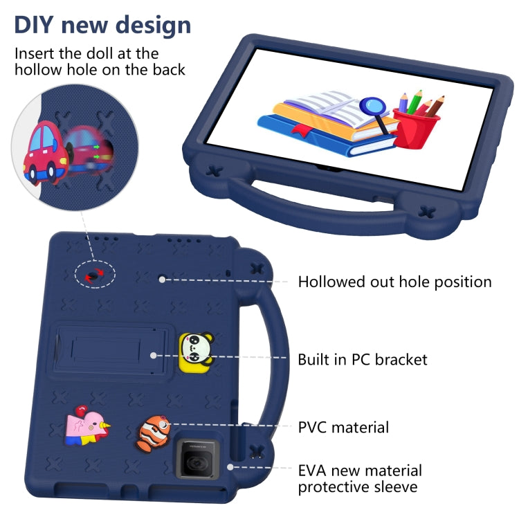 For TCL Tab 10 Gen2 10.36 2023 Handle Kickstand Children EVA Shockproof Tablet Case(Navy Blue) - Others by buy2fix | Online Shopping UK | buy2fix