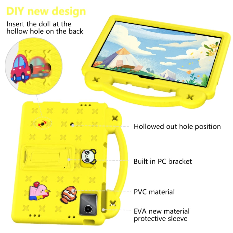 For DOOGEE T30 Pro 11 2023 Handle Kickstand Children EVA Shockproof Tablet Case(Yellow) - Others by buy2fix | Online Shopping UK | buy2fix