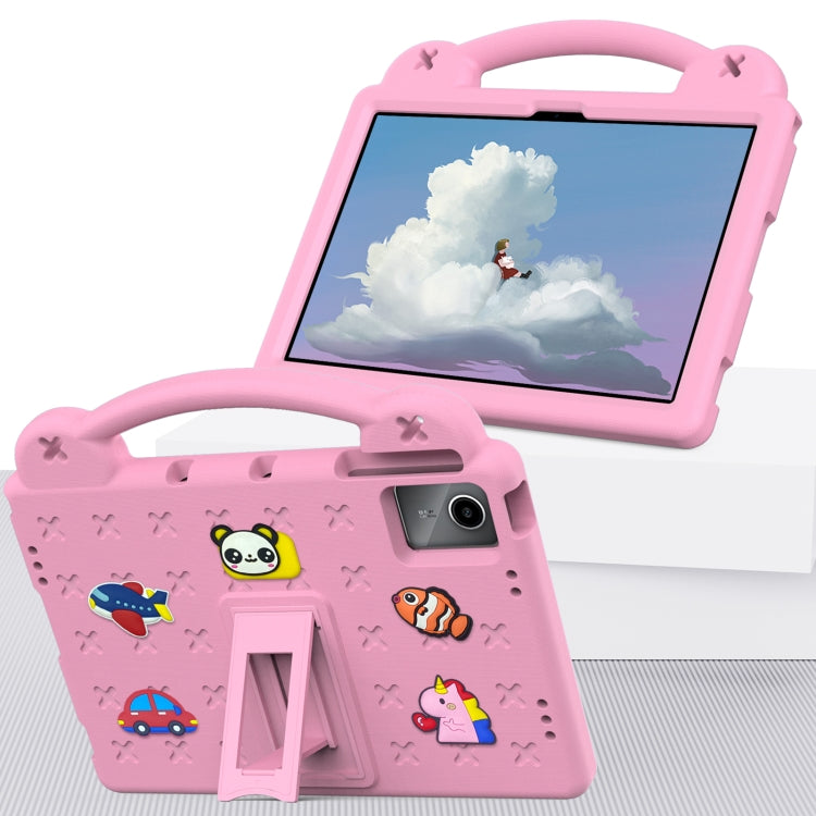 For Huawei MatePad SE 11 2024 Handle Kickstand Children EVA Shockproof Tablet Case(Pink) by buy2fix