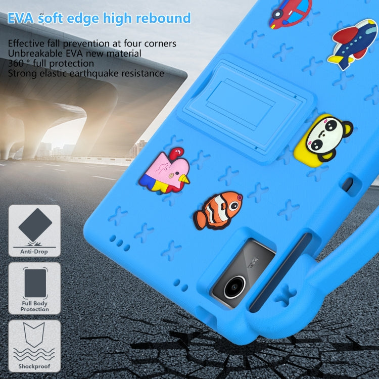 For Huawei MatePad SE 11 2024 Handle Kickstand Children EVA Shockproof Tablet Case(Sky Blue) by buy2fix
