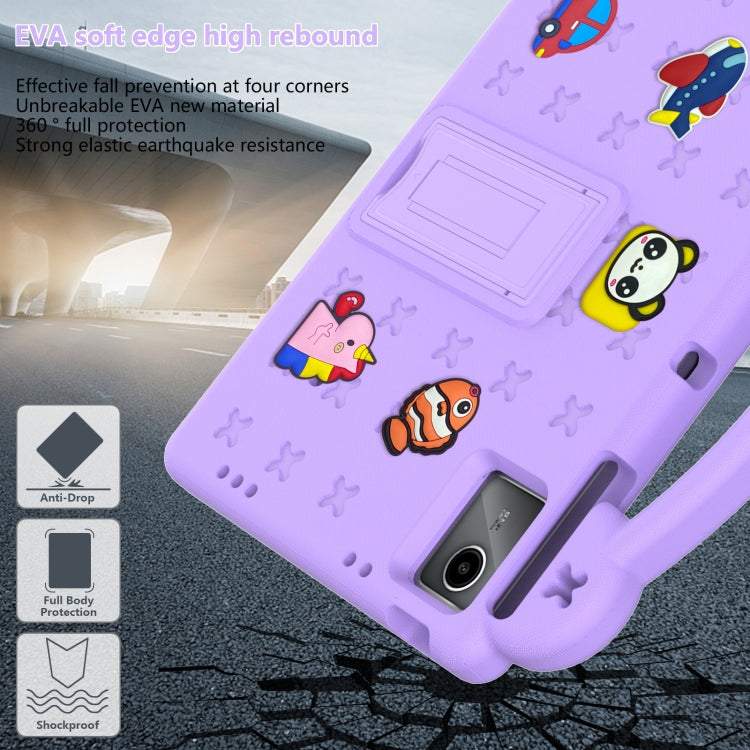 For Huawei MatePad SE 11 2024 Handle Kickstand Children EVA Shockproof Tablet Case(Light Purple) - Huawei by buy2fix | Online Shopping UK | buy2fix