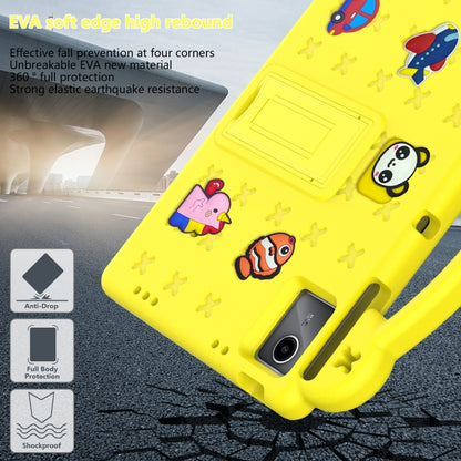 For Huawei MatePad SE 11 2024 Handle Kickstand Children EVA Shockproof Tablet Case(Yellow) - Huawei by buy2fix | Online Shopping UK | buy2fix