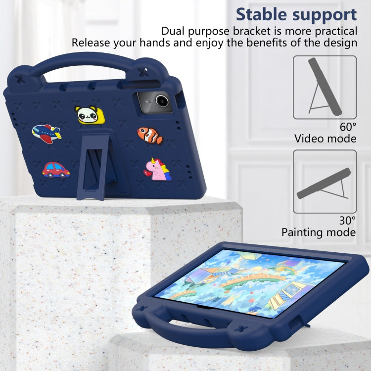 For Huawei MatePad SE 11 2024 Handle Kickstand Children EVA Shockproof Tablet Case(Navy Blue) - Huawei by buy2fix | Online Shopping UK | buy2fix