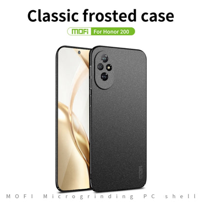 For Honor 200 MOFI Fandun Series Frosted PC Ultra-thin All-inclusive Phone Case(Black) - Honor Cases by MOFI | Online Shopping UK | buy2fix