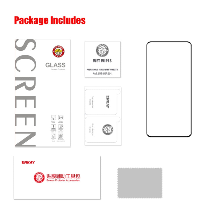 For OnePlus 12 ENKAY Hat-Prince 3D Hot Bending Side Glue Tempered Glass Full Film by ENKAY
