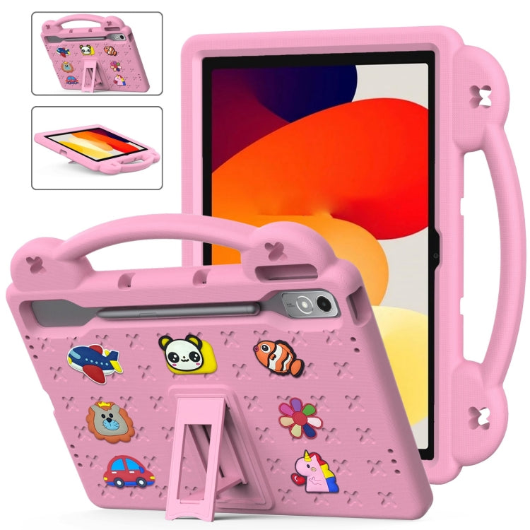 For  Lenovo Tab  P12 / Xiaoxin Pad Pro 12.7 Handle Kickstand Children EVA Shockproof Tablet Case(Pink) - Lenovo by buy2fix | Online Shopping UK | buy2fix