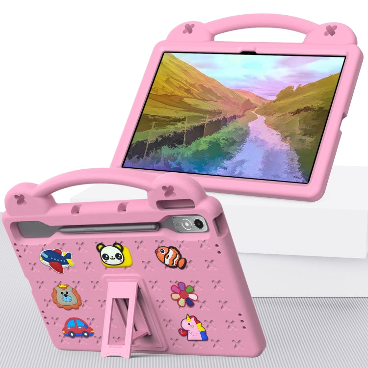 For  Lenovo Tab  P12 / Xiaoxin Pad Pro 12.7 Handle Kickstand Children EVA Shockproof Tablet Case(Pink) - Lenovo by buy2fix | Online Shopping UK | buy2fix