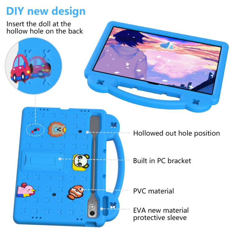 For  Lenovo Tab  P12 / Xiaoxin Pad Pro 12.7 Handle Kickstand Children EVA Shockproof Tablet Case(Sky Blue) - Lenovo by buy2fix | Online Shopping UK | buy2fix