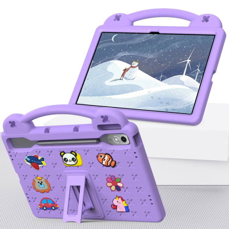 For  Lenovo Tab  P12 / Xiaoxin Pad Pro 12.7 Handle Kickstand Children EVA Shockproof Tablet Case(Light Purple) - Lenovo by buy2fix | Online Shopping UK | buy2fix