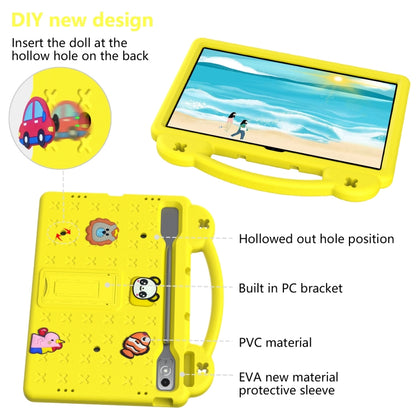 For  Lenovo Tab  P12 / Xiaoxin Pad Pro 12.7 Handle Kickstand Children EVA Shockproof Tablet Case(Yellow) - Lenovo by buy2fix | Online Shopping UK | buy2fix