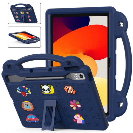 For  Lenovo Tab  P12 / Xiaoxin Pad Pro 12.7 Handle Kickstand Children EVA Shockproof Tablet Case(Navy Blue) - Lenovo by buy2fix | Online Shopping UK | buy2fix