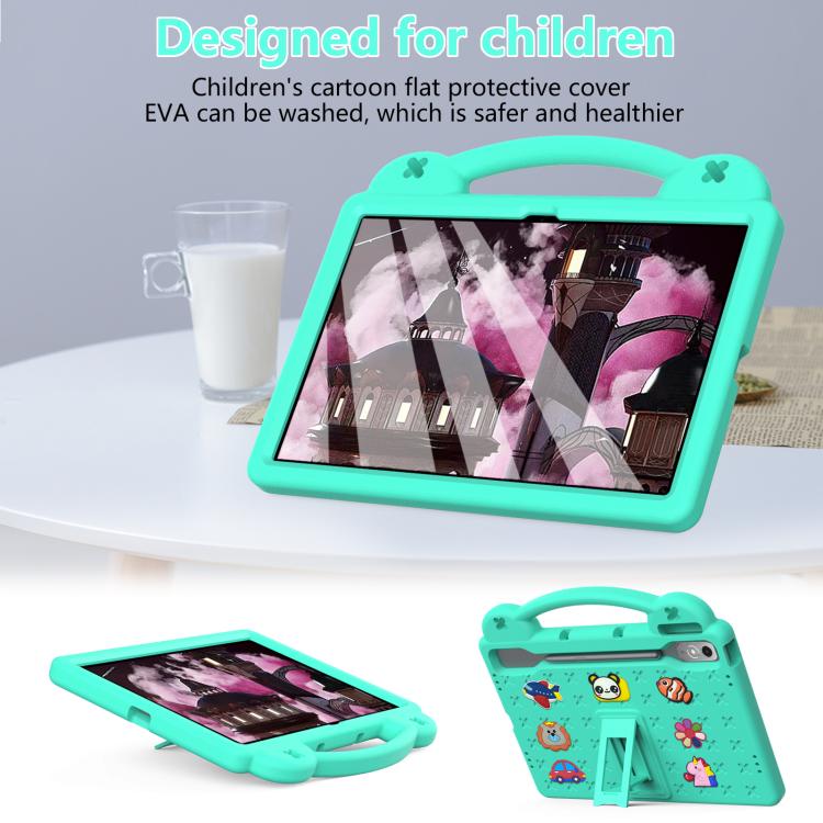 For  Lenovo Xiaoxin Pad Pro 12.7 2025 Handle Kickstand Children EVA Shockproof Tablet Case(Mint Green) - Lenovo by buy2fix | Online Shopping UK | buy2fix