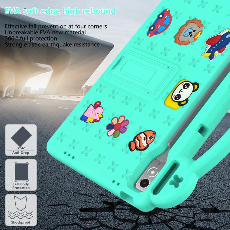 For  Lenovo Xiaoxin Pad Pro 12.7 2025 Handle Kickstand Children EVA Shockproof Tablet Case(Mint Green) - Lenovo by buy2fix | Online Shopping UK | buy2fix
