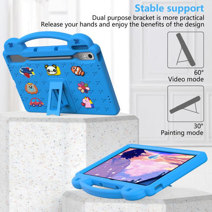 For  Lenovo Xiaoxin Pad Pro 12.7 2025 Handle Kickstand Children EVA Shockproof Tablet Case(Sky Blue) - Lenovo by buy2fix | Online Shopping UK | buy2fix
