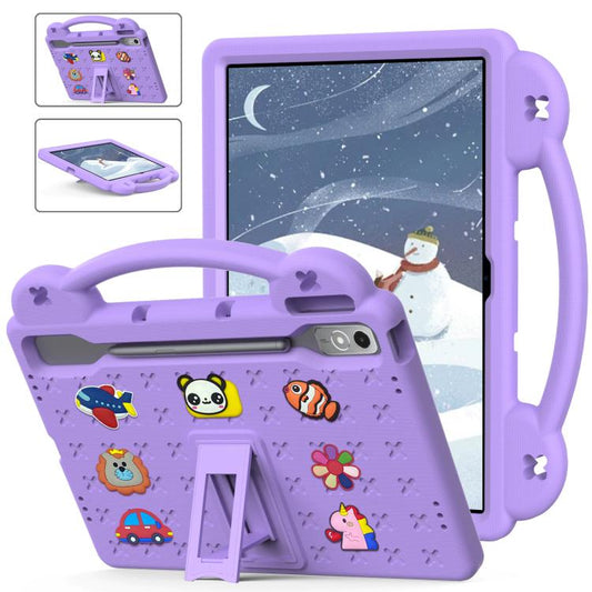 For  Lenovo Xiaoxin Pad Pro 12.7 2025 Handle Kickstand Children EVA Shockproof Tablet Case(Light Purple) - Lenovo by buy2fix | Online Shopping UK | buy2fix