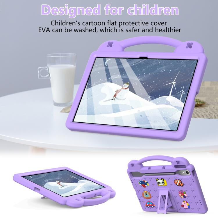 For  Lenovo Xiaoxin Pad Pro 12.7 2025 Handle Kickstand Children EVA Shockproof Tablet Case(Light Purple) - Lenovo by buy2fix | Online Shopping UK | buy2fix