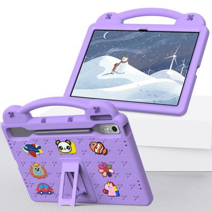 For  Lenovo Xiaoxin Pad Pro 12.7 2025 Handle Kickstand Children EVA Shockproof Tablet Case(Light Purple) - Lenovo by buy2fix | Online Shopping UK | buy2fix