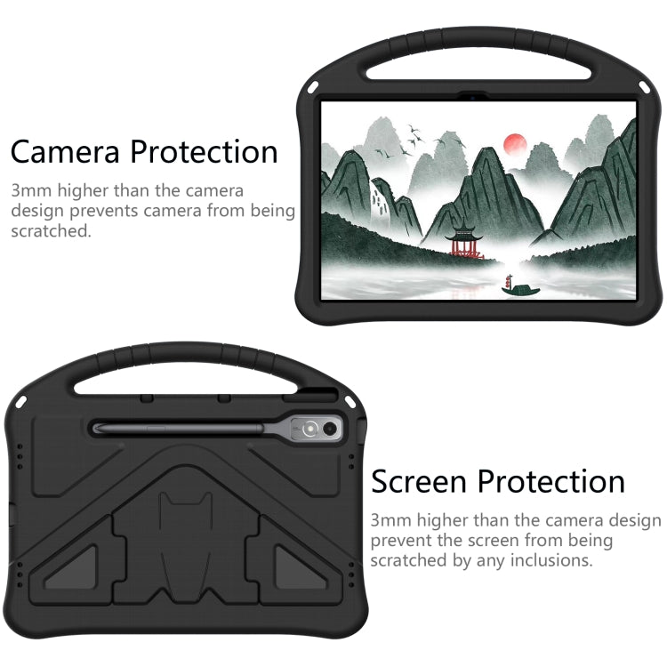 For Lenovo Tab P12 EVA Shockproof Tablet Case with Holder(Black) - Lenovo by buy2fix | Online Shopping UK | buy2fix