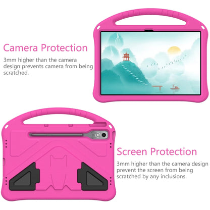 For Lenovo Tab P12 EVA Shockproof Tablet Case with Holder(Rose Red) - Lenovo by buy2fix | Online Shopping UK | buy2fix