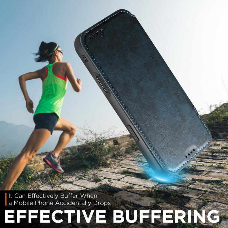 For iPhone 17 Pro Suteni J05 Leather Magnetic MagSafe Phone Case(Blue) - iPhone 17 Pro Cases by Suteni | Online Shopping UK | buy2fix