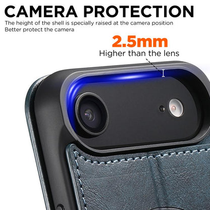 For iPhone Air Suteni J05 Leather Magnetic MagSafe Phone Case(Blue) - iPhone Air Cases by Suteni | Online Shopping UK | buy2fix