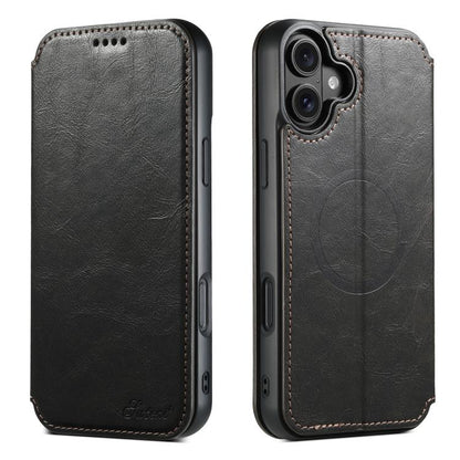 For iPhone 17 Suteni J05 Leather Magnetic MagSafe Phone Case(Black) - iPhone 17 Cases by Suteni | Online Shopping UK | buy2fix
