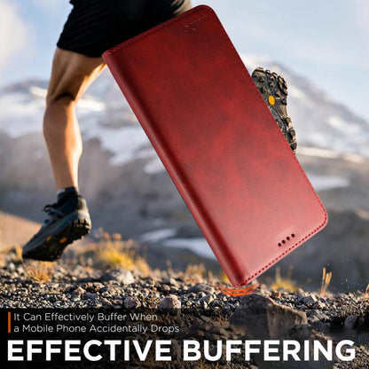 For iPhone 17 Pro Max Suteni Calf Texture Horizontal Flip Leather Phone Case(Red) - iPhone 17 Pro Max Cases by Suteni | Online Shopping UK | buy2fix