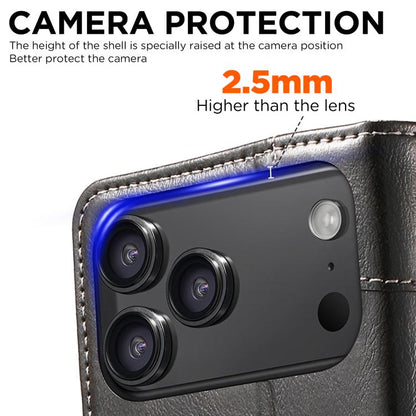 For iPhone 17 Pro Suteni Baroque Calf Texture Buckle Wallet Leather Phone Case(Black) - iPhone 17 Pro Cases by Suteni | Online Shopping UK | buy2fix