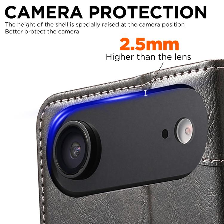 For iPhone Air Suteni Baroque Calf Texture Buckle Wallet Leather Phone Case(Black) - iPhone Air Cases by Suteni | Online Shopping UK | buy2fix