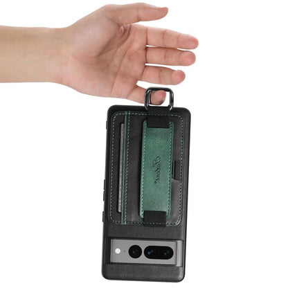 For Googel Pixel 10 Suteni H13 Card Wallet Wrist Strap Holder PU Phone Case(Black) - Google Cases by Suteni | Online Shopping UK | buy2fix