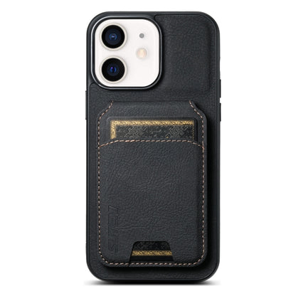 For iPhone 11 Suteni H02 Litchi Leather Card Wallet Stand Back Phone Case(Black) - iPhone 11 Cases by Suteni | Online Shopping UK | buy2fix