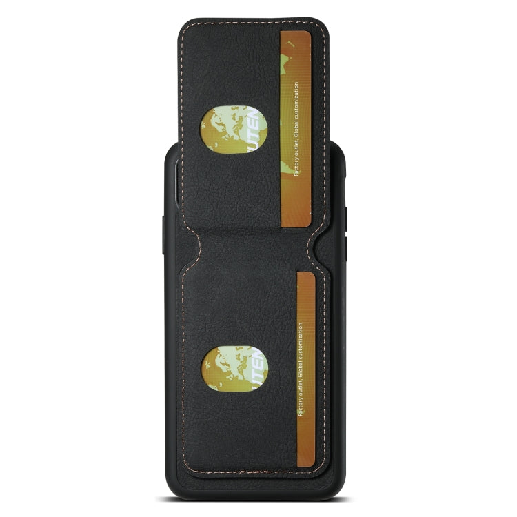 For iPhone X / XS Suteni H02 Litchi Leather Card Wallet Stand Back Phone Case(Black) - More iPhone Cases by Suteni | Online Shopping UK | buy2fix