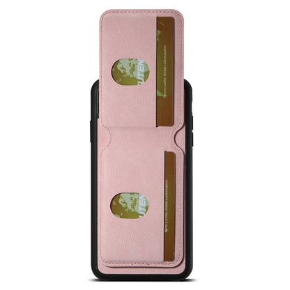 For iPhone X / XS Suteni H02 Litchi Leather Card Wallet Stand Back Phone Case(Pink) - More iPhone Cases by Suteni | Online Shopping UK | buy2fix