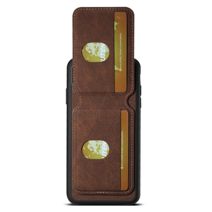 For iPhone XR Suteni H02 Litchi Leather Card Wallet Stand Back Phone Case(Brown) - More iPhone Cases by Suteni | Online Shopping UK | buy2fix