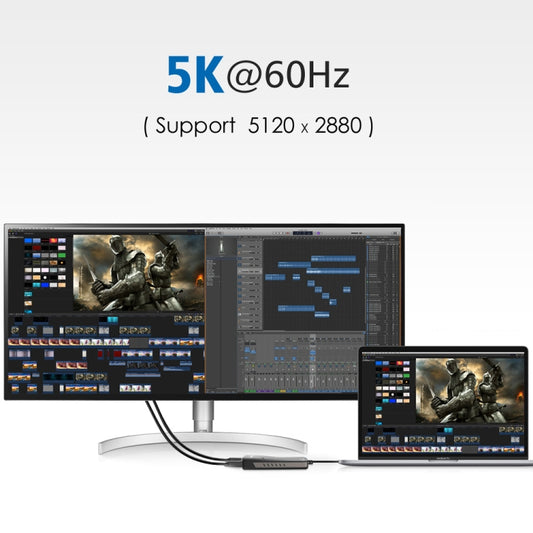 WAVLINK WL-UTA01D Type-C Thunderbolt 3 to Dual DisplayPort Adapter Splitter Converter by WAVLINK