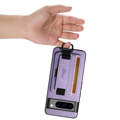 For Google Pixel 10 Pro XL Suteni H13 Litchi Leather Wrist Strap Wallet Back Phone Case(Purple) - Google Cases by Suteni | Online Shopping UK | buy2fix