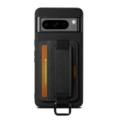 For Google Pixel 10 Suteni H13 Litchi Leather Wrist Strap Wallet Back Phone Case(Black) - Google Cases by Suteni | Online Shopping UK | buy2fix