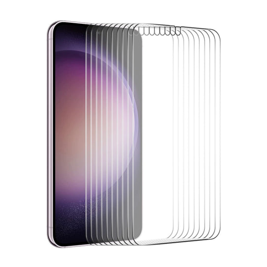 For Samsung Galaxy S24+ 5G 10pcs ENKAY 0.18mm High Aluminum-silicon Tempered Glass Film, Support Ultrasonic Fingerprint Unclock