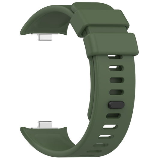 For Redmi Watch 4 Solid Color Silicone Sports Watch Band(Dark Green) by buy2fix