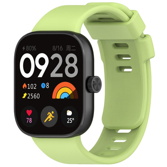 For Redmi Watch 4 Solid Color Silicone Sports Watch Band(Lime Green) - Watch Bands by buy2fix | Online Shopping UK | buy2fix