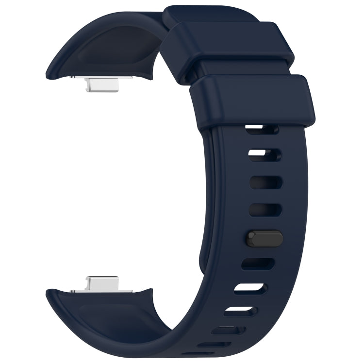 For Redmi Watch 4 Solid Color Silicone Sports Watch Band(Dark Blue) - Watch Bands by buy2fix | Online Shopping UK | buy2fix