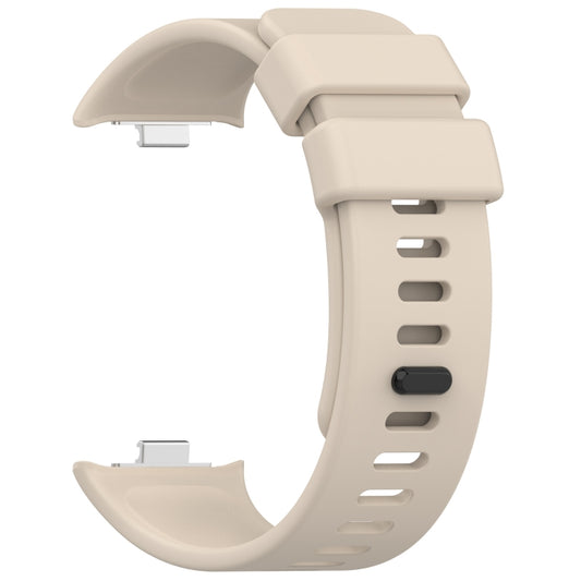 For Redmi Watch 4 Solid Color Silicone Sports Watch Band(Ivory White) by buy2fix