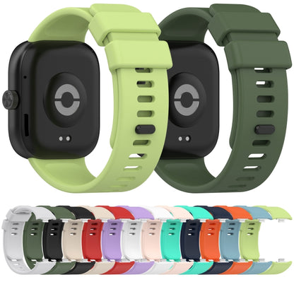 For Redmi Watch 4 Solid Color Silicone Sports Watch Band(Lime Green) - Watch Bands by buy2fix | Online Shopping UK | buy2fix