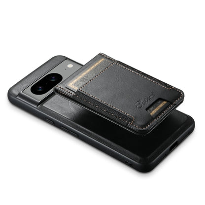 For Google Pixel 8 Pro Suteni H17 Oil Eax Leather Detachable Wallet Phone Case(Black) by Suteni